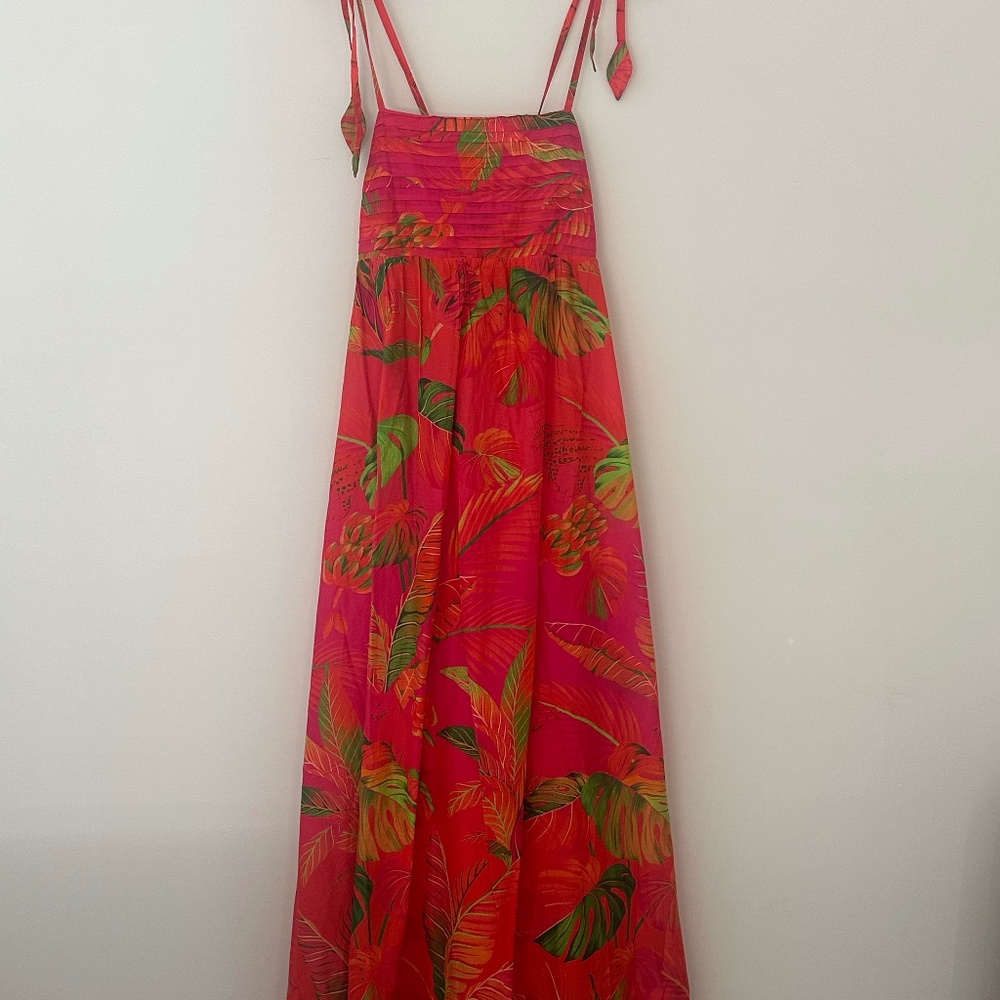 Farm Rio Orange Ombre Forest Maxi Dress - Picture 7 of 7